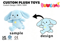 Peluche Lapin Bleu Mignon avec Décoration Étoile, Personnage de Dessin Animé, Poupée en Peluche pour Enfants, Collection, Vente en Gros