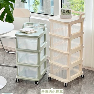 Chariot de Rangement Mobile Multi-Niveaux à Tiroirs pour Collations Jouets Fournitures de Bébé Étagère de Rangement pour Salon Desserte Utilitaire - Product Image 1