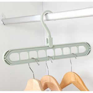 Cintres magiques en plastique, 10 pièces, 9 trous, permettant de gagner de l'espace, réglables - Product Image 5