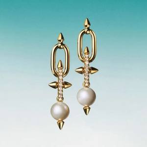 WENCHI 10918 22594 Accessoires DIY pour perles, support vide pour clou d'oreille en argent S925, pour perles de 9-11mm, magnifiques apprêts plaqués or, type artisanat - Product Image 1