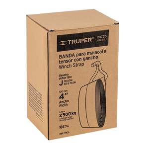 Truper MAL-B3J Cinghia per verricello 4' x 9m con ganci a 'J' per ancoraggio - Product Image 1