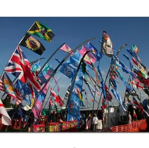 Bandiere del festival delle piume di spiaggia in poliestere e vento volante all'aperto bandiere stampate a doppia faccia per promozione in picchiata bandiera pubblicitaria