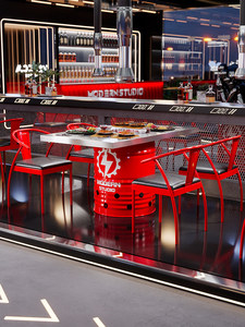 Set Tavolo e Sedie in Stile Industriale Vintage con Fusto d'Olio, Mobili in Metallo Personalizzabili con Logo per Caffè e Lounge - Product Image 2