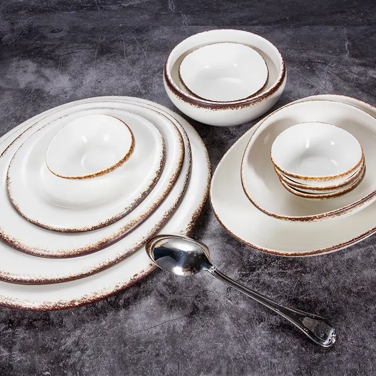 factory wholesale restaurant hotel glazed porcelain ceramic dinner ware