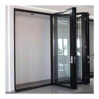 Porte coulissante pliante certifiée ISO9001 CE en aluminium anodisé pour restaurant, cuisine extérieure professionnelle, chambre et extérieur