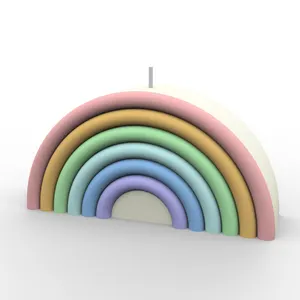 创意几何彩虹有机艺术大豆蜡定制香味蜡烛蜂蜡