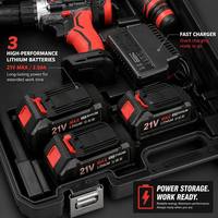 Großhandel Fabrikpreis Rote Serie Bürstenloser 4-in-1 Kombi-Set Hammer Schleifer Schraubenschlüssel Bohrer Professionelles Industrielles Elektrowerkzeug-Set