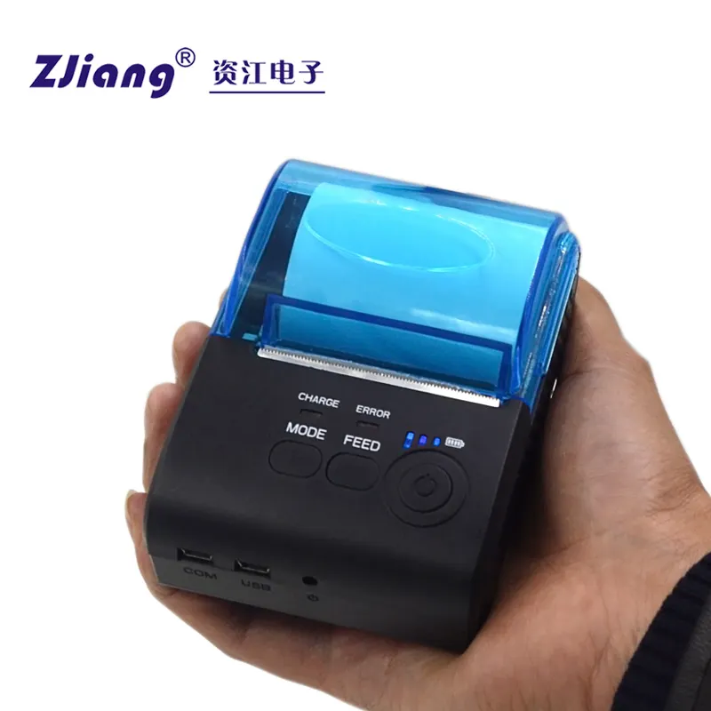 Usb/Com/Blue Tooth Meerdere Interfaces Ondersteund Draagbare Mini Printer ZJ-5805 58Mm Qr Code Pos Mobiele Thermische ontvangst Printer