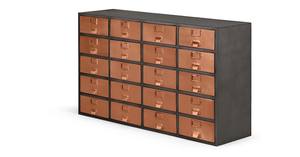 Gabinete de almacenamiento de diseño antiguo con múltiples cajones, Metal de hierro Industrial y Vintage para el hogar, granja, dormitorio, sala de estar - Product Image 2