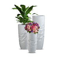 Vases de Sol en Fibre de Verre Grands 20/28/36/48 Pouces, Cylindriques Blancs, Décoratifs d'Intérieur – Vente en Gros Fabricant