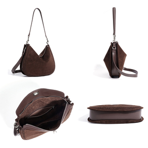 Sac sous le bras en daim souple de qualité supérieure, sac hobo vertical minimaliste, sac à main en cuir véritable grande capacité pour la vente au détail en <span class=keywords><strong>boutique</strong></span> - Product Image 2