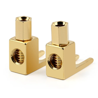 Connecteurs banane pour haut-parleur Audio, en forme de U, Angle droit de 90 degrés, 50 pièces