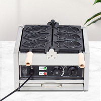 Machine à gaufres Taiyaki électrique 3-en-1 avec plaques antiadhésives et fonction de retournement – Idéale pour la préparation commerciale de Taiyaki