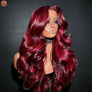 Perruques Lace Front HD sans colle 13*6 en <span class=keywords><strong>cheveux</strong></span> humains bruts vietnamiens 100% naturels, vierges, alignés, transparents, couleur 99j, ondulation Body Wave - Product Image 1