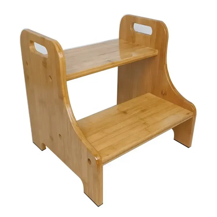 Venta caliente personalizado escalera de madera silla cocina ayudante taburete para niños pequeños taburete de madera para niños