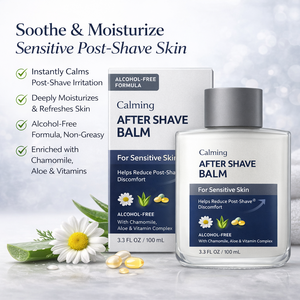 Crème après-rasage pour hommes sensible, sans alcool, avec complexe VitaminPro, herbes naturelles, apaisante et hydratante, soin de la peau - Product Image 2