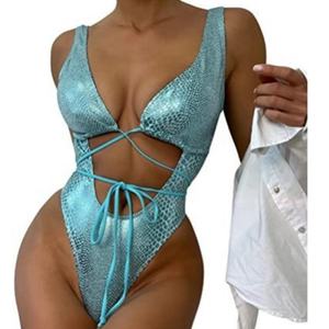 Traje de Baño de Dos Piezas Personalizado al por Mayor para Mujer, Bikini de Lujo con Tanga, MOQ Bajo, Spandex/Poliéster de Secado Rápido - Product Image 2