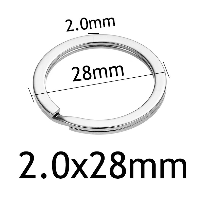 Porte-clés à anneau plat 2.0*28