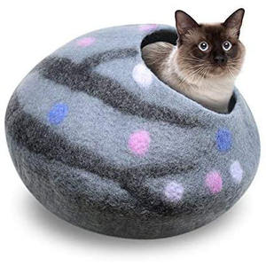 Maravilloso gato cama gato cueva fieltro <span class=keywords><strong>de</strong></span> lana 100% <span class=keywords><strong>de</strong></span> ventas 2018 - Product Image 2