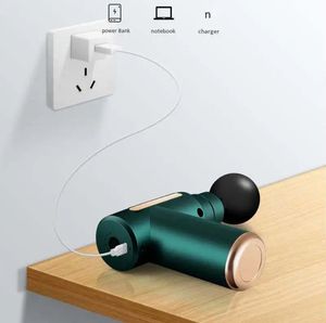 CE mesin pijat tubuh tanpa kabel profesional bersertifikat portabel langsung pabrik Stimulator otot untuk kepala leher Fascia Gun tipe-c - Product Image 5