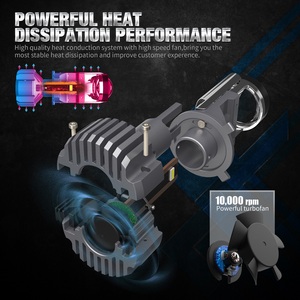 <span class=keywords><strong>Mini</strong></span> <span class=keywords><strong>proyector</strong></span> de faros Bi-LED 6000K Bombilla LED automática con lente H4 H7 de haz Alto y Bajo - Product Image 4