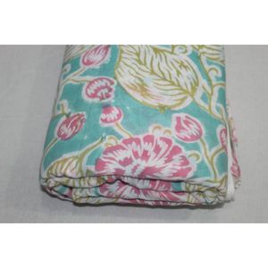 Vintage-Inspired Botanical Hand Block Print 100% Cotton Sustainable Fabric India Boho Clothing Artisan Diapers Bags Curtains - Product Image 4