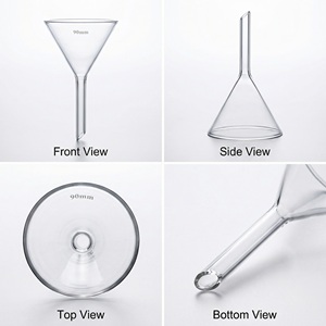 Funil de Vidro Borossilicato Premium 90mm com Parede Grossa para Filtração Cônica – Ferramentas e Suprimentos de Vidraria para Laboratório de Química e Ciências - Product Image 4