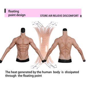 Costume musculaire en silicone pour abdominaux factices, poitrine, qualité supérieure, musculation, muscle réaliste pour hommes et femmes, pour fête, cosplay - Product Image 6