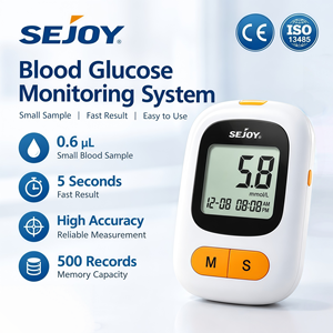 SEJOY OEM/ODM Appareil de contrôle du sucre sans codage, <span class=keywords><strong>test</strong></span> du diabète, moniteur numérique de glycémie - Product Image 2