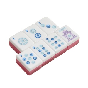 Premium Custom Clear Carved Pattern Transparent Crystal Pink American Mahjong Essential for Gifting and <b>Entertainment</b> - Product Image 5