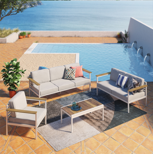 Muebles de Jardín de lujo para exteriores, sofá de aluminio, sillón de Patio, juego de mesa - Product Image 2