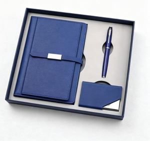 Set de Regalo de Lujo al por Mayor: Cuaderno A5 de Cuero PU Personalizable con Botella de Agua, Bolígrafo y Taza Térmica - Product Image 3