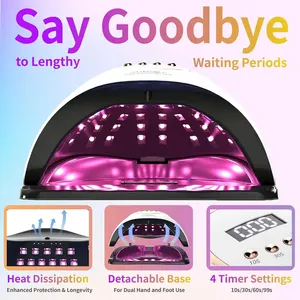 หลอดไฟยูวี 280w สำหรับทำเล็บ 66LEDs เครื่องอบเล็บพร้อมตัวตั้งเวลา 4 ระดับ หลอดไฟอบเจลพร้อมเซ็นเซอร์อัจฉริยะ อุปกรณ์ทำเล็บมืออาชีพ - Product Image 2