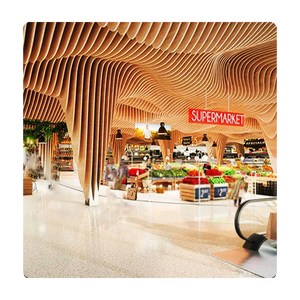 Pannello per <span class=keywords><strong>Controsoffitto</strong></span> in Alluminio Curvo 3D a <span class=keywords><strong>Onda</strong></span> Irregolare, Materiale Decorativo per Edilizia, Design per Hall di Hotel - Product Image 1