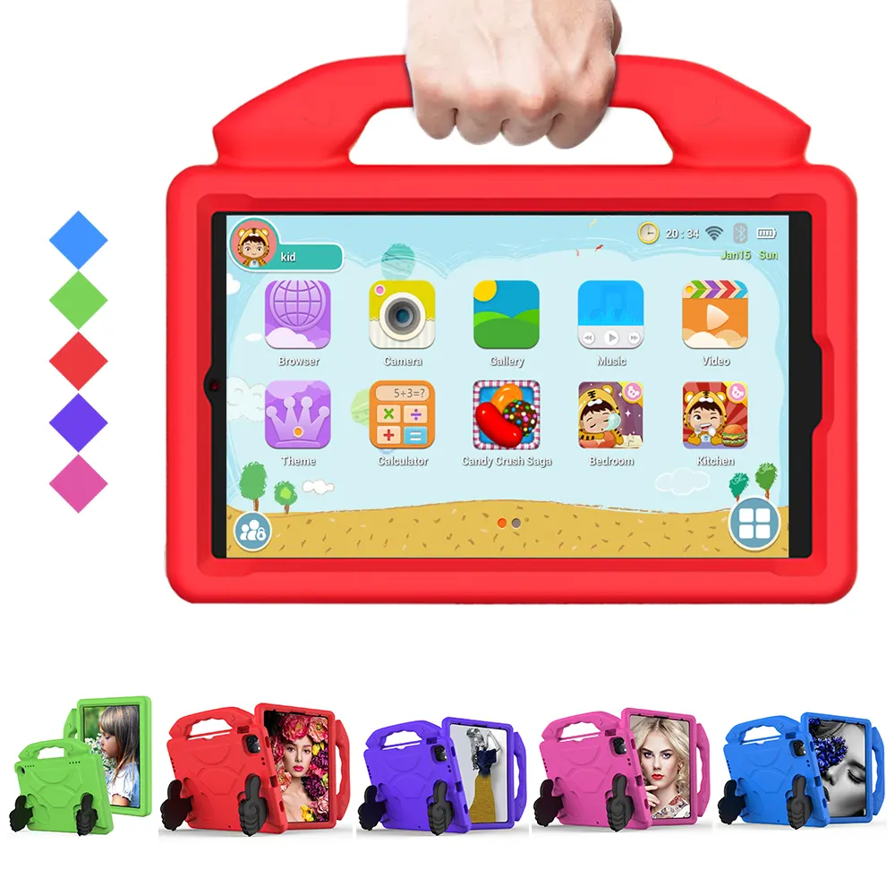 Nouvelle arrivée enfants tablette pc avec fente sim tablette android 8 pouces Multi touch enfants apprentissage tablette pc