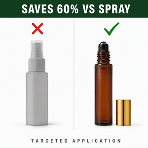 Flacone Roll-on Personalizzato in Vetro Ambrato da 10ml Ricaricabile <span class=keywords><strong>per</strong></span> Profumo da Viaggio con Sfera in Acciaio Inossidabile - Product Image 3