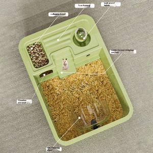 Cage <span class=keywords><strong>à</strong></span> hamster écologique neuve, provenant du fabricant, château d'<span class=keywords><strong>intérieur</strong></span> en acrylique avec puits de lumière, bouton, ensemble complet, boîte solide pour petits animaux - Product Image 3