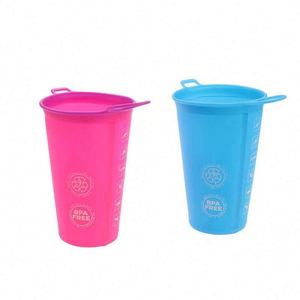 FREE SAMPLE Disposable Eco-Friendly TPU Water Cup 200ml/250ml BPA Free Soft Custom Logo for Hiking Swimming <b>Running</b> Marathon - Product Image 5