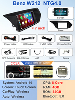 STWEI 2025 Nuevo Precio de Fábrica Reproductores Multimedia para Automóvil Android 14 de 7 Pulgadas para Mercedes Benz Clase E W212 Navegación GPS CarPlay AUTO