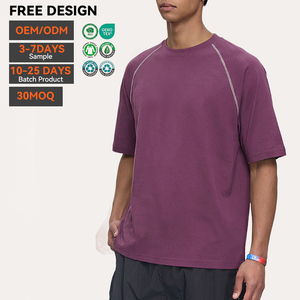 เสื้อยืดกีฬา OEM ประสิทธิภาพสูง แห้งเร็ว ผลิตจากโพลีเอสเตอร์ แขนเสื้อแบบแร็กแลน สไตล์สตรีทแวร์ รับสกรีนโลโก้ คุณภาพสูง เสื้อยืดผู้ชาย - Product Image 1