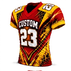Maillot de football américain extensible pour hommes, personnalisé par sublimation, uniforme d'équipe respirant à séchage rapide en polyester, vente en gros pour le sport - Product Image 2