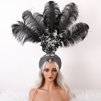 Accessoire de coiffure en plumes en gros pour costumes de carnaval, fêtes, spectacles de danse et événements