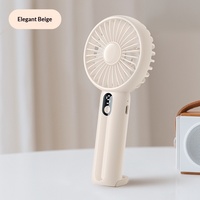 Ventilateur portable numérique à affichage LED, rechargeable par USB, mini-ventilateur de poche pliable, idéal pour l'extérieur, en plastique – Meilleures ventes