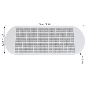 Bac à glaçons en silicone 160 grilles mini carrées de 1 cm, écologique, transparent, coloré, pour whisky, cocktails et boissons froides - Product Image 2