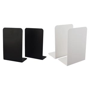 Fermalibri portatili in metallo per la casa e l'ufficio 2 pezzi nero per scaffali supporti per scaffali per la cancelleria della camera da letto - Product Image 1