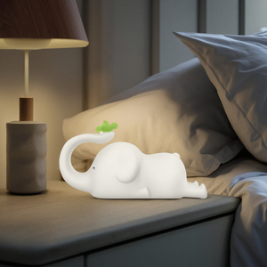 2025 New Elephant LED Night <b>Light</b> Soft Silicone Warm White Baby <b>Sleeping</b> Lamp Eye Protection for Kids Home Use Gift - Product Image 2