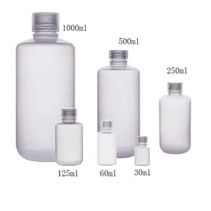 Laboratuvarlar, sınıflar veya evde depolama için laboratuvar sınıfı polipropilen şeffaf 8ml PP geniş ağızlı reaktif şişesi