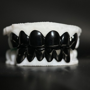 Dents <span class=keywords><strong>Grillz</strong></span> en argent sterling 925 massif sans pierre pour hommes 6Top 6 Bottom Dents Hip Hop personnalisées <span class=keywords><strong>Grillz</strong></span> - Product Image 1
