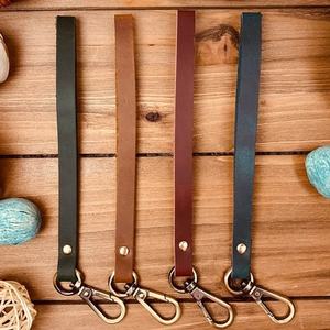맞춤형 랜야드 손목 스트랩 키체인 긴 가죽 손목 맞춤 가방 스트랩 - Product Image 1
