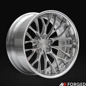 MN 5x130 5x112 5x120 kustom 2 bagian desain cekung roda palsu untuk BMW M3 G80 M4 G82 G83 825 rim